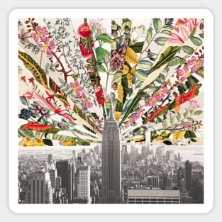 Vintage Blooming New York Sticker